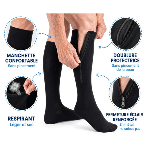 Calze a compressione con zip