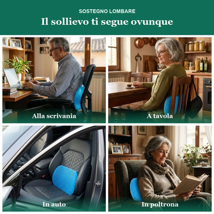Cuscino lombare in gel - Torna a stare seduta, senza dolore